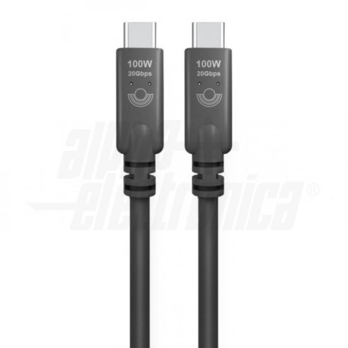 alpha elettronica alpha elettronica cavo usb 3.2 gen2x2 usb c a usb c 1m alpha elettronica 95-683/010 - foto 2