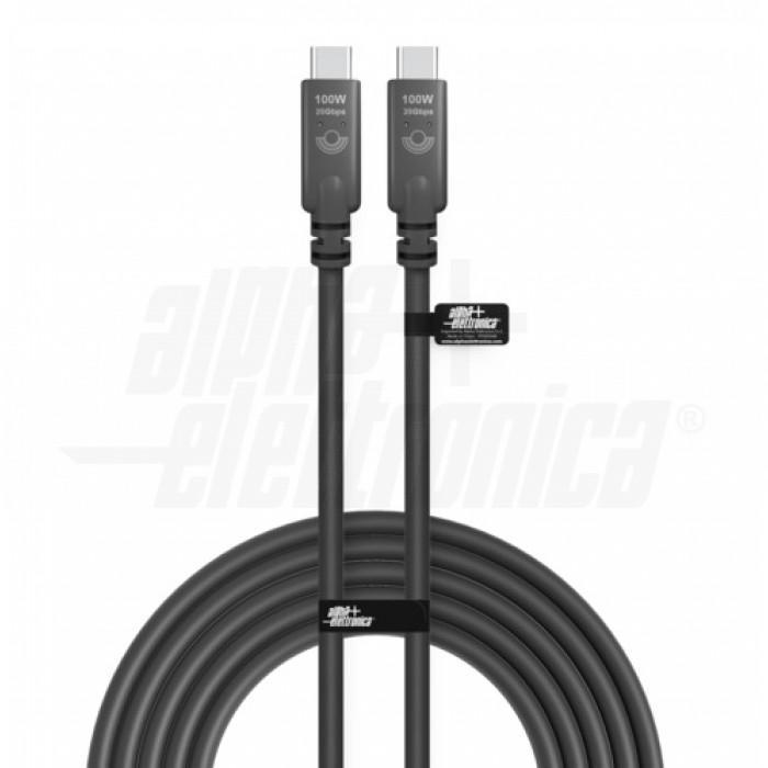 alpha elettronica alpha elettronica cavo usb 3.2 gen2x2 usb c a usb c 1m alpha elettronica 95-683/010 - foto 3