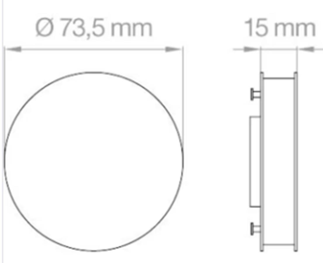 vista frontale lampada compatta led GX53 7W 230V 3000K finitura bianca