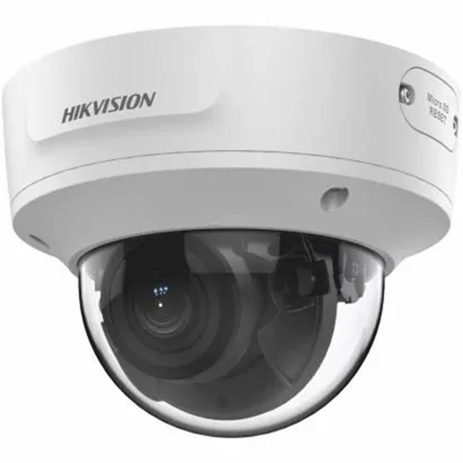 telecamera dome IP 4K varifocale per videosorveglianza Hikvision vista frontale qualitu00e0 professionale