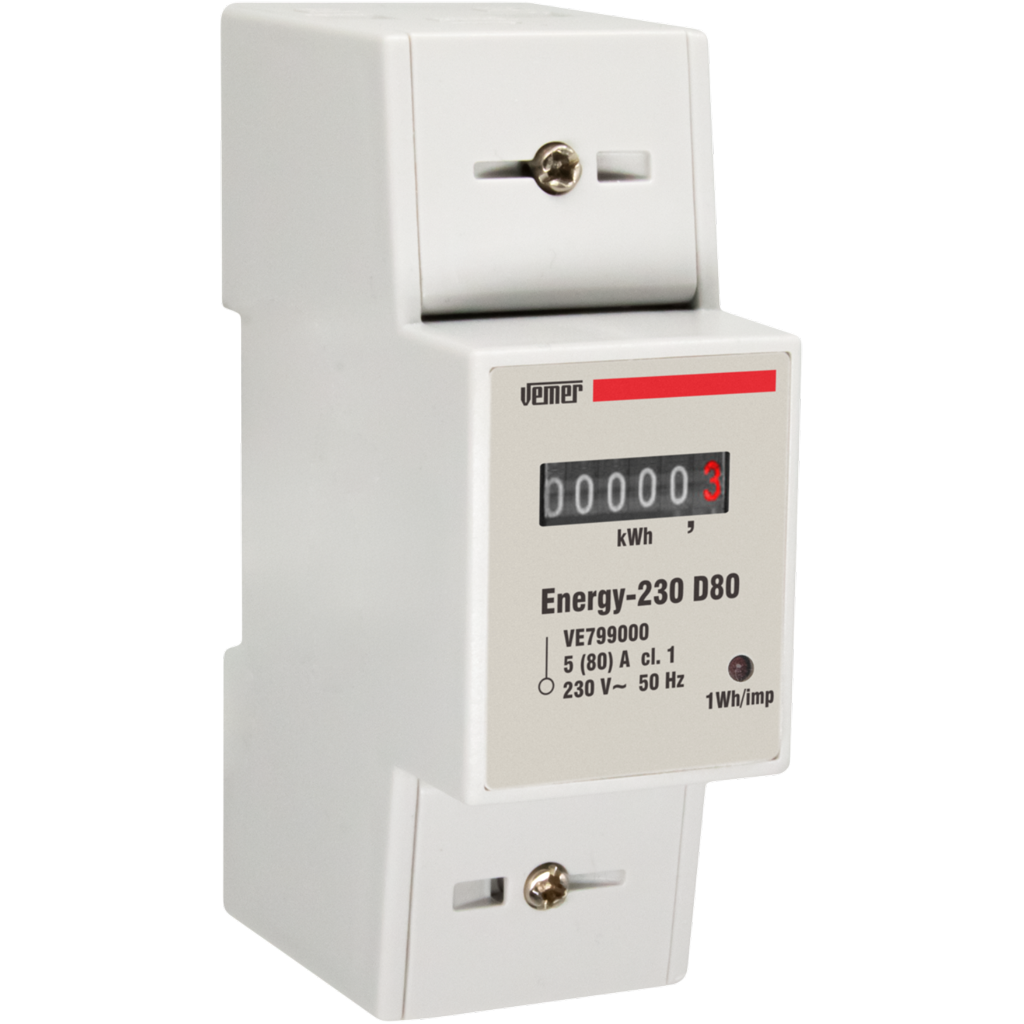vemer vemer energy-230 d80 contatore energia 2m meccanico ve799000 - foto 1