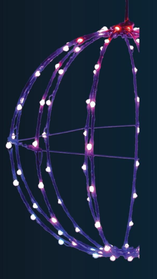 giocoplast giocoplast sfera natalizia d.60 2led con telecomando smart  ip44 14125031 - foto 1