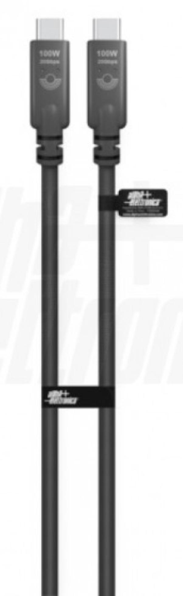 alpha elettronica alpha elettronica cavo usb 3.2 gen2x2 da usb-c a usb-c 2mt 100w nero 95-683/020 - foto 1