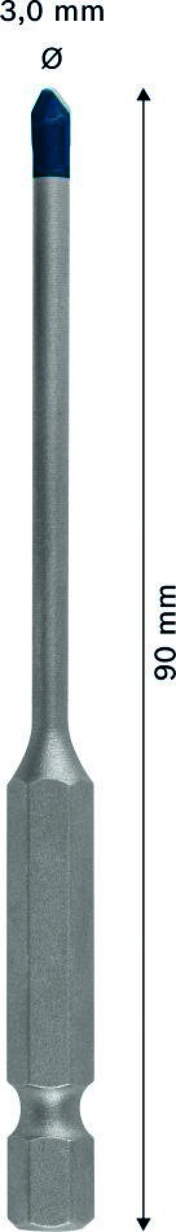 bosch punta per ceramica hex-9 hardceramic 3x90 bosch 2608900587 utensile professionale - foto 3