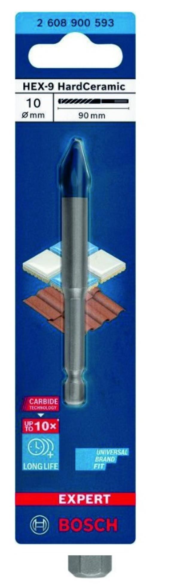 bosch bosch punta per ceramica hex-9 hardceramic 10x90 bosch 2608900593 utensile professionale - foto 2