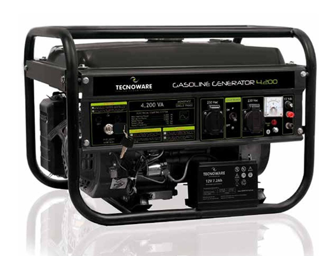 tecnoware tecnoware generatore benzina 4200va portatile  fge4200ea per emergenze - foto 1