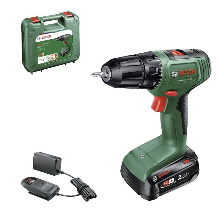 bosch bosch kit utensili combinati a batteria bosch 0615a50039 trapano avvitatore e martello con 2 batterie 4ah - foto 1