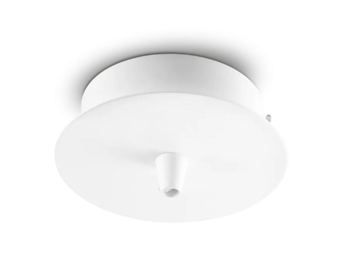 ideal lux ideal lux rosone plafoniera 1 luce bianco ideal lux 122823 supporto attacco lampada - foto 1