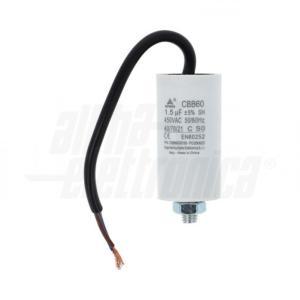 Condensatore polipropilene con cavo 1.5uf 450v  cbb60g0150 motori elettrici