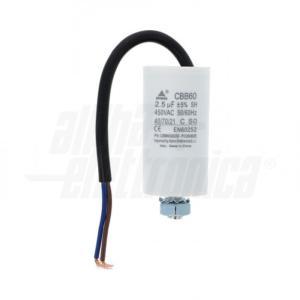 Condensatore polipropilene con cavo 2.5uf 450v cbb60g0250