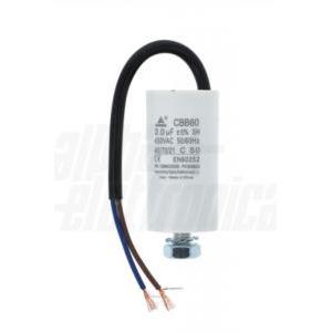 Condensatore polipropilene con cavo 2uf 450v cbb60g0200 affidabile