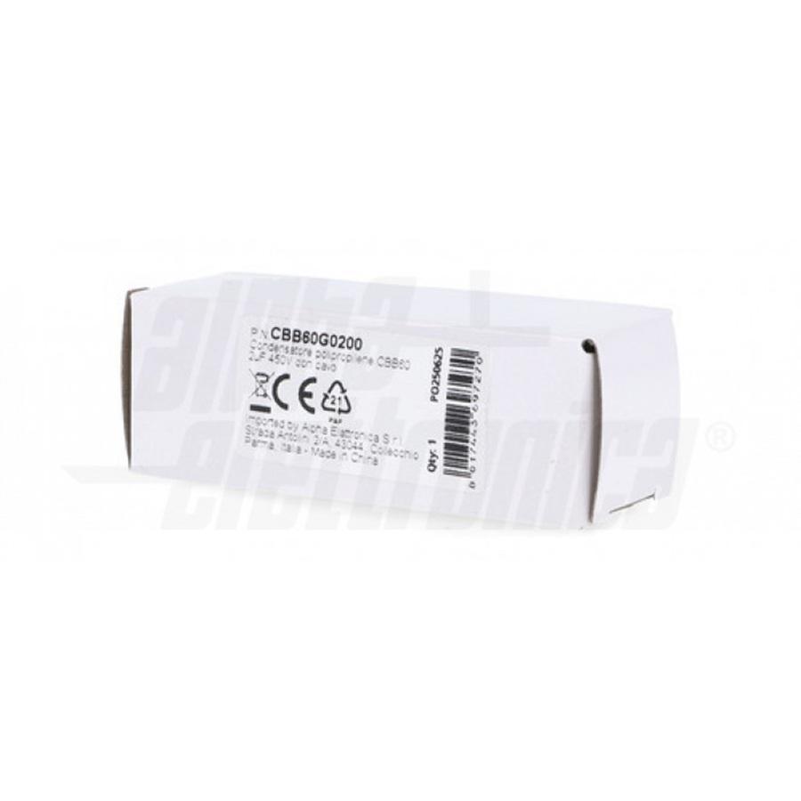 alpha elettronica alpha elettronica condensatore polipropilene con cavo 2uf 450v cbb60g0200 affidabile - foto 2