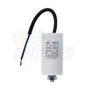 Condensatore polipropilene 10uf 450v con cavo  cbb60g1000