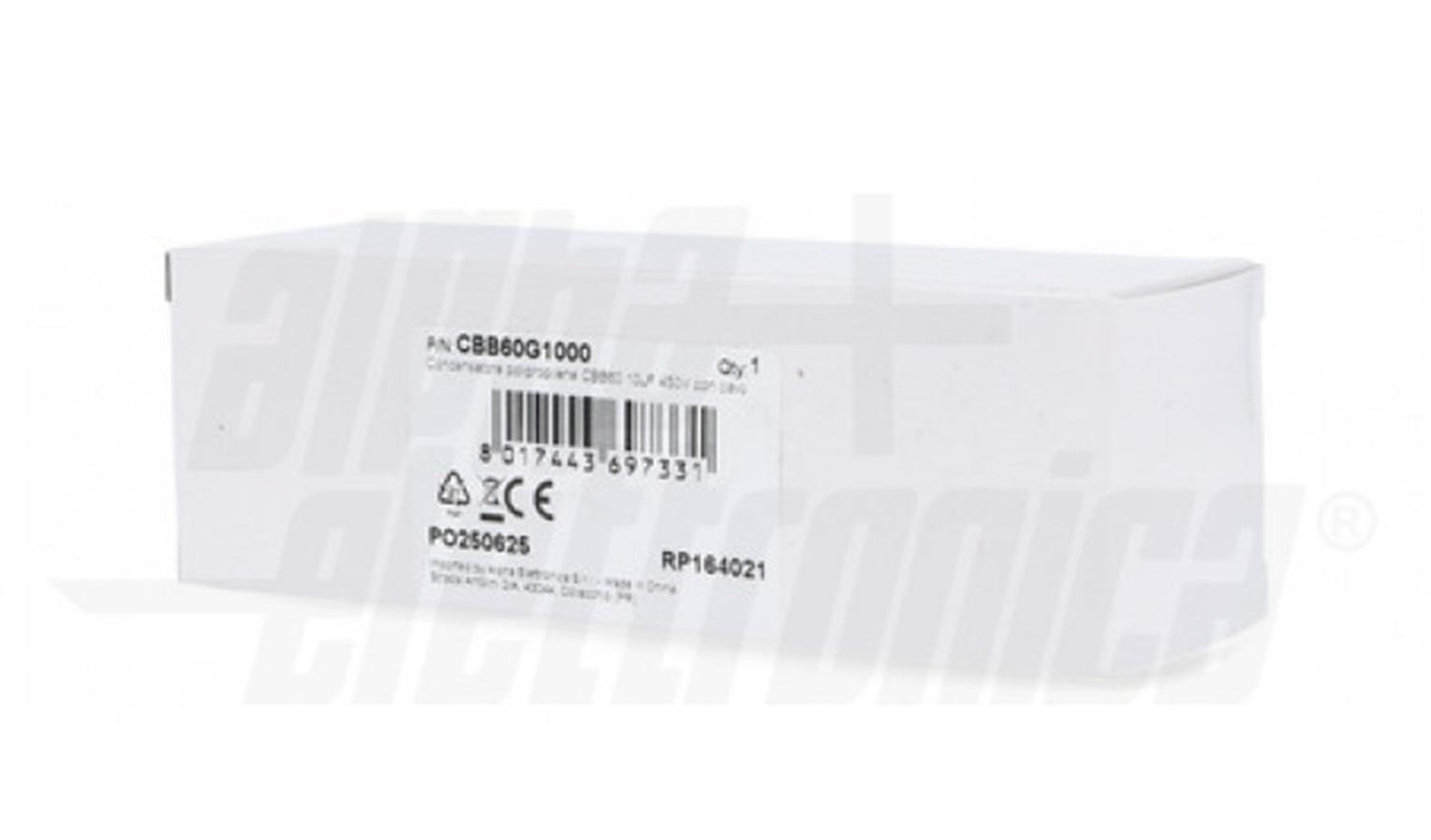 alpha elettronica condensatore polipropilene 10uf 450v con cavo alpha elettronica cbb60g1000 - foto 2