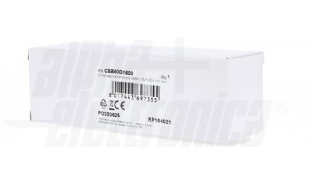 alpha elettronica alpha elettronica condensatore polipropilene 16 microfarad 450v con cavo cbb60g1600 - foto 2