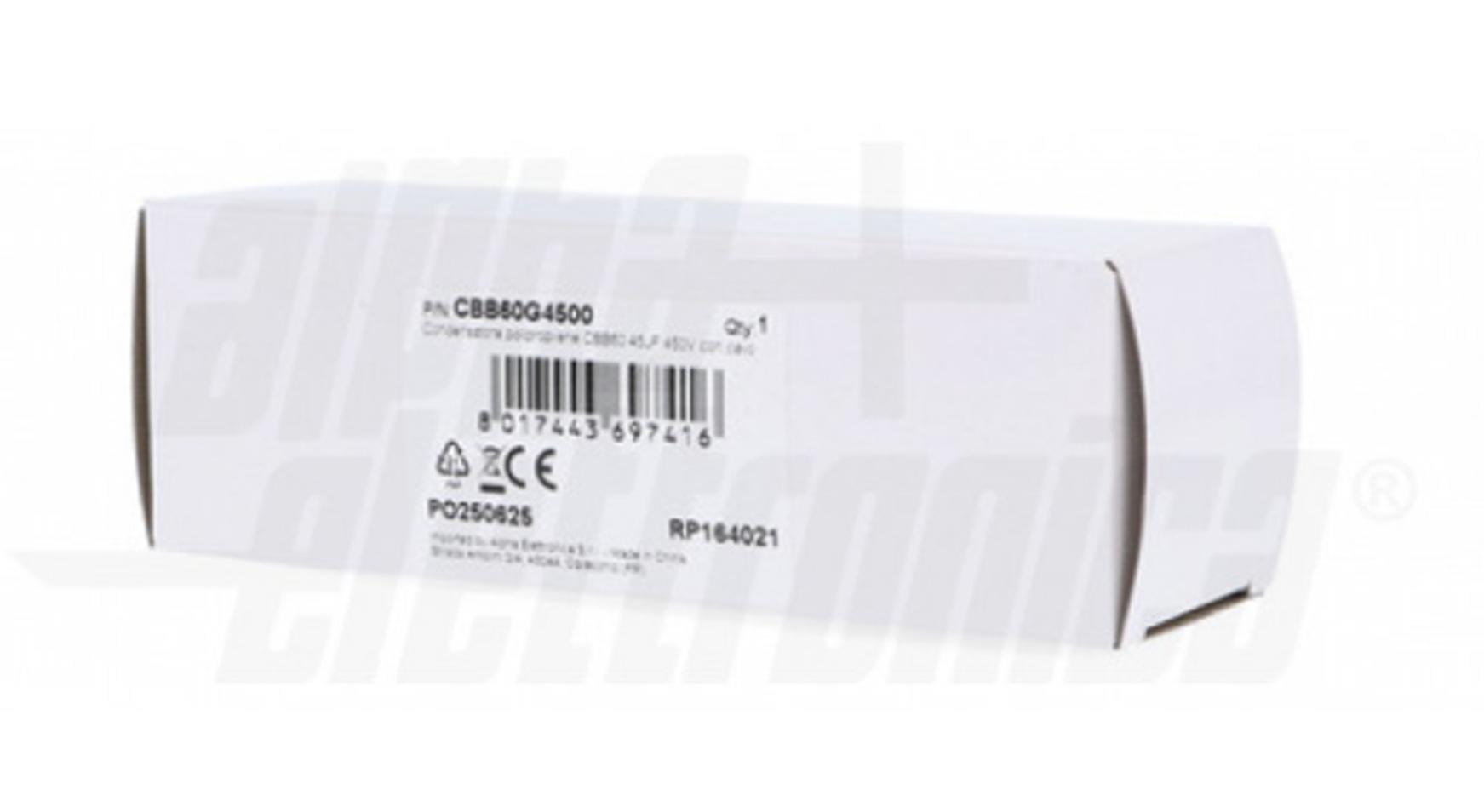 alpha elettronica alpha elettronica condensatore polipropilene con cavo 45uf 450v cbb60g4500 utilizzo elettrico - foto 2