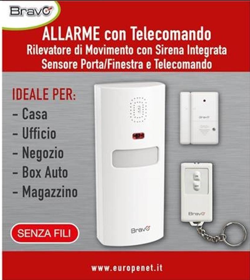 bravo bravo sistema allarme con sensori movimento porta finestra e telecomando 92902964 - foto 1