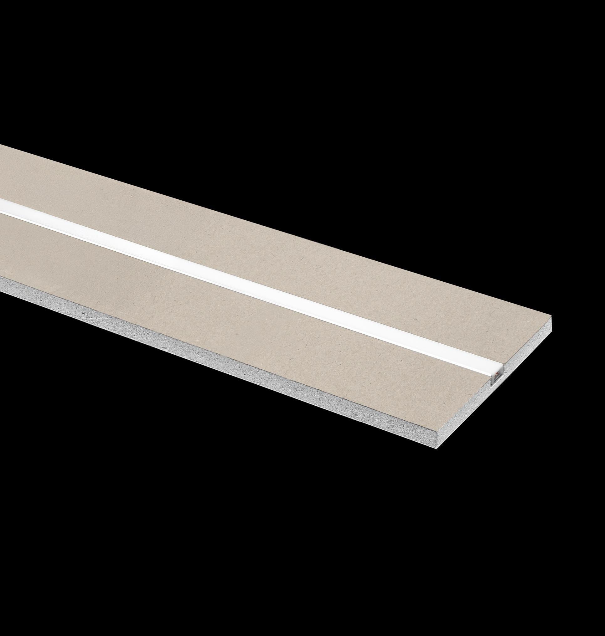 Profilo in alluminio con lastra cartongesso per strip LED 2 metri