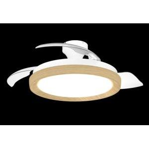 Ventilatore da soffitto led dimmerabile 28w 35w dc  blisswoodim legno
