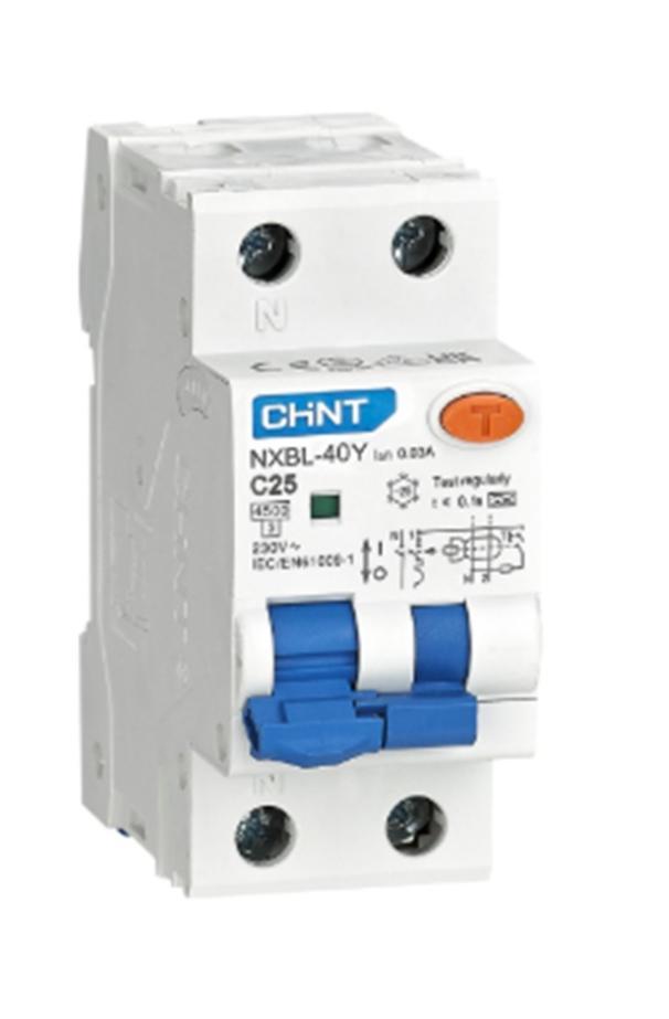chint chint interruttore magnetotermico differenziale compatto 1p n chint 519860 sicurezza impianto elettrico - foto 1