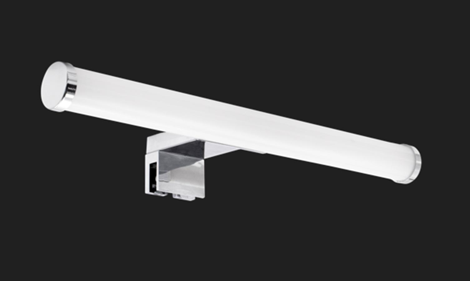 applique led cromata rotonda 300 mm per specchio bagno century dvr053040cr