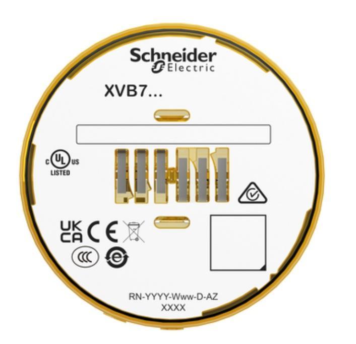 schneider elemento led giallo segnalazione industriale schneider xvb7c28 moduli componibili - foto 3