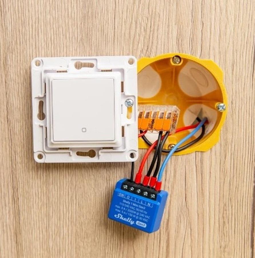 shelly smart relè smart wifi bluetooth 8a shelly smart sh-mini1g3 controllo remoto sistema domotico - foto 2