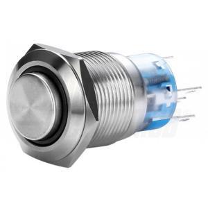 Interruttore antivandalo 1 polo acciaio 19 mm  330-065l-5 robustezza sicurezza installazione