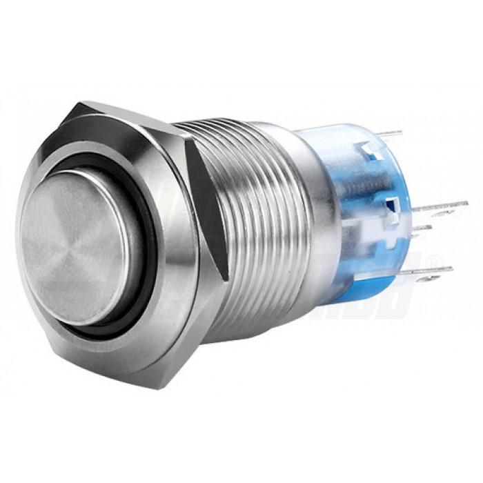 alpha elettronica alpha elettronica interruttore antivandalo 1 polo acciaio 19 mm alpha elettronica 330-065l-5 robustezza sicurezza installazione - foto 1