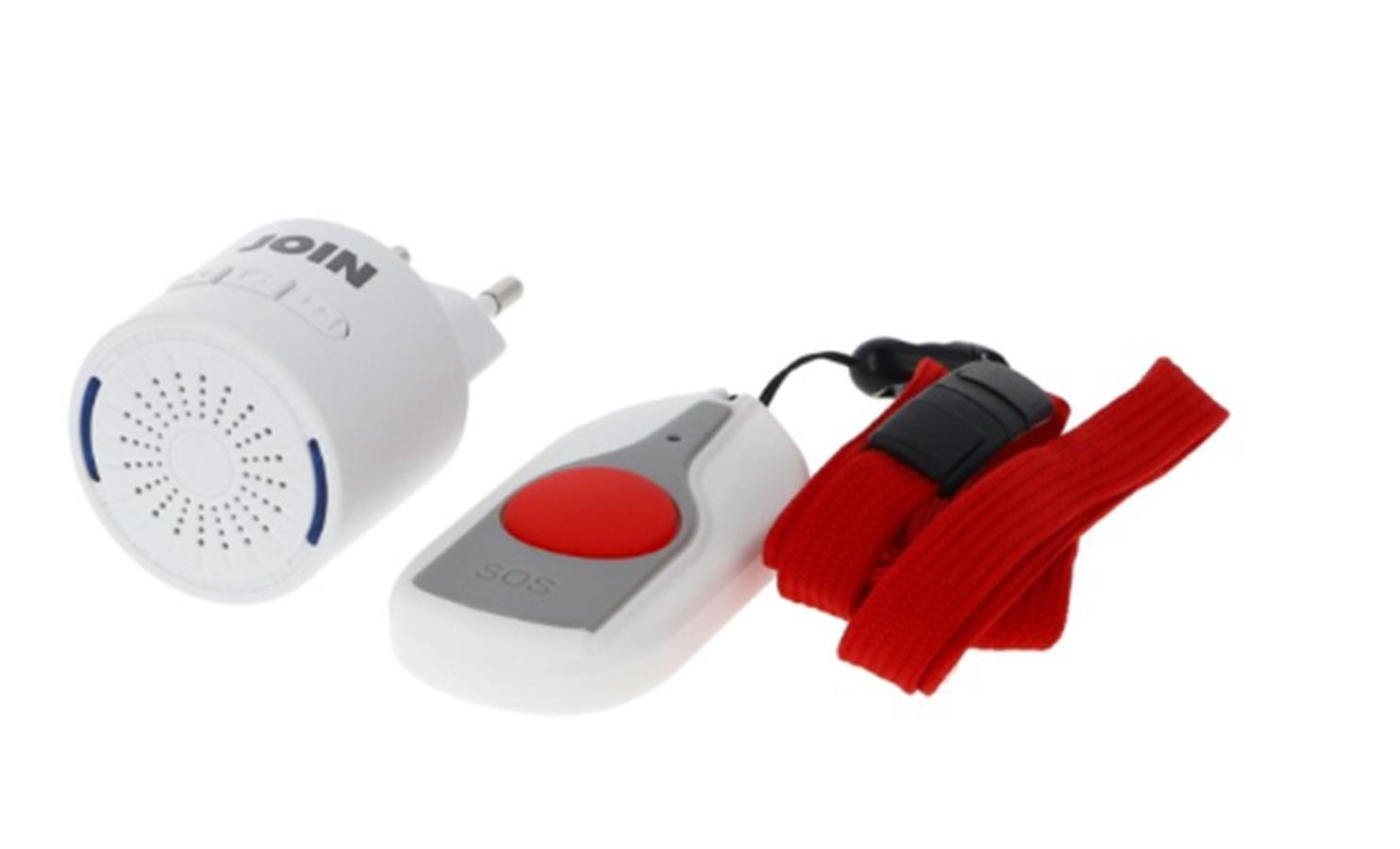 alpha elettronica alpha elettronica kit pulsante sos campanello senza fili alpha elettronica db100-03w segnalazione emergenza rapida - foto 1