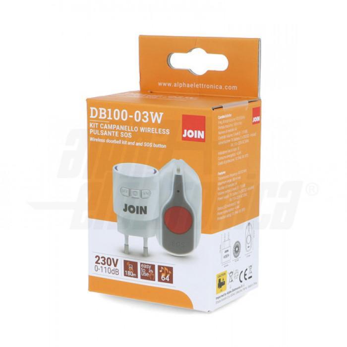 alpha elettronica alpha elettronica kit pulsante sos campanello senza fili alpha elettronica db100-03w segnalazione emergenza rapida - foto 4