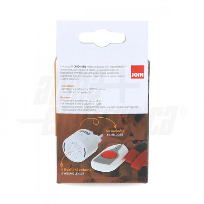 alpha elettronica alpha elettronica kit pulsante sos campanello senza fili alpha elettronica db100-03w segnalazione emergenza rapida - foto 5