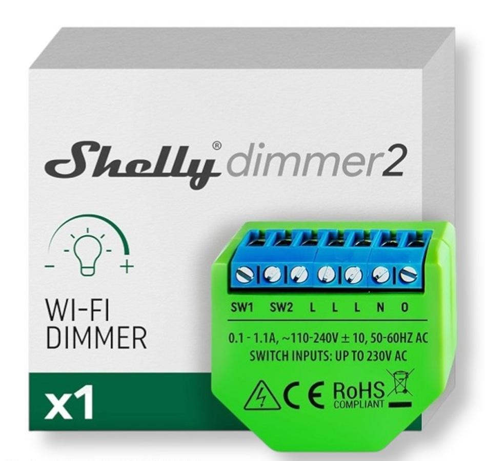 shelly smart shelly smart dimmer smart wifi bluetooth per luci led e alogene sh-dimmer2 shelly smart controllo remoto - foto 1