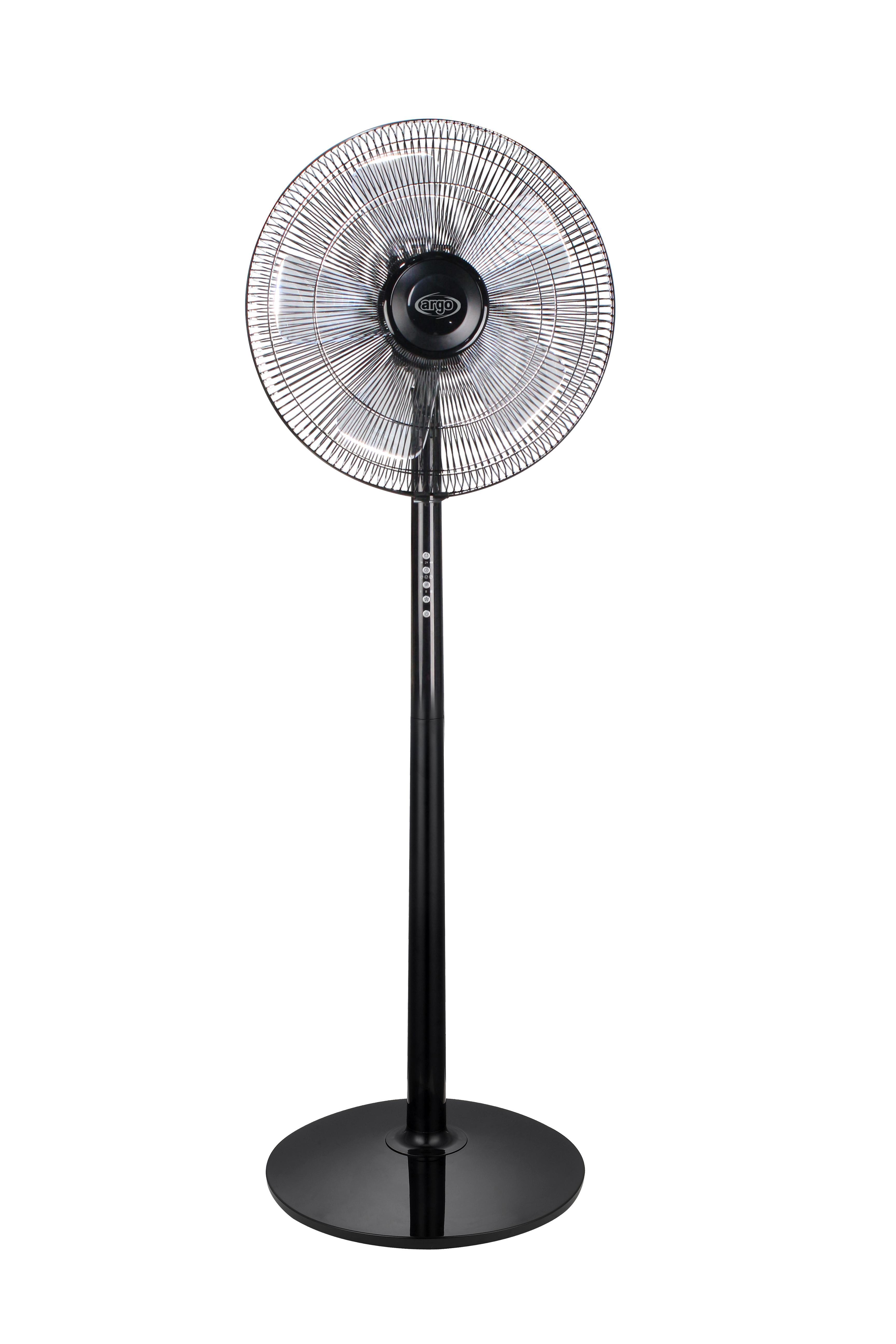 argo argo ventilatore piantana must have nero regolabile 398200033 per ambienti domestici - foto 2