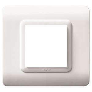Placca civile per 2 moduli  44p32b bianco ral9010 tecnologica