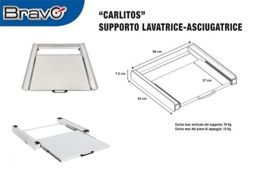bravo bravo supporto lavatrice asciugatrice universale carlitos bravo 93003005 per installazione sovrapposta - foto 4