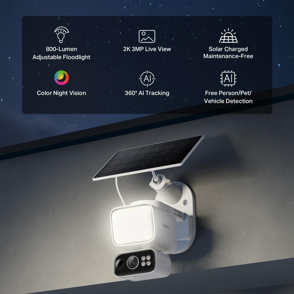 tp-link tp-link kit videosorveglianza esterno solare 2k tp-link tp-tc50kit con ai e faretto - foto 3 tp-link tp-link kit videosorveglianza esterno solare 2k tp-link tp-tc50kit con ai e faretto - foto 3