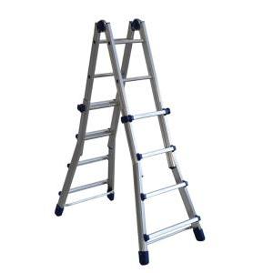 Scala telescopica alluminio 4 pioli briko  2335896 blu