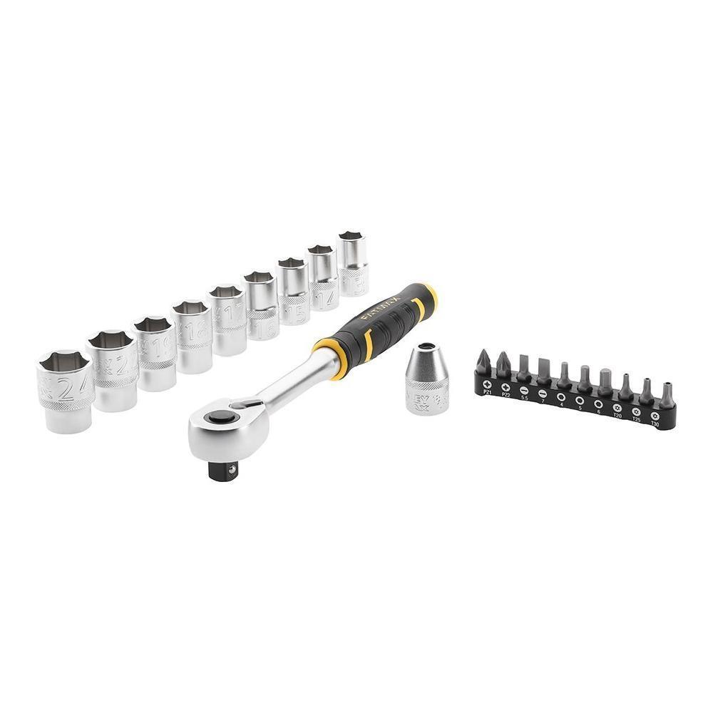 set chiavi a bussola Stanley 1 2 pollice 21 pezzi con cricchetto e inserti professionali
