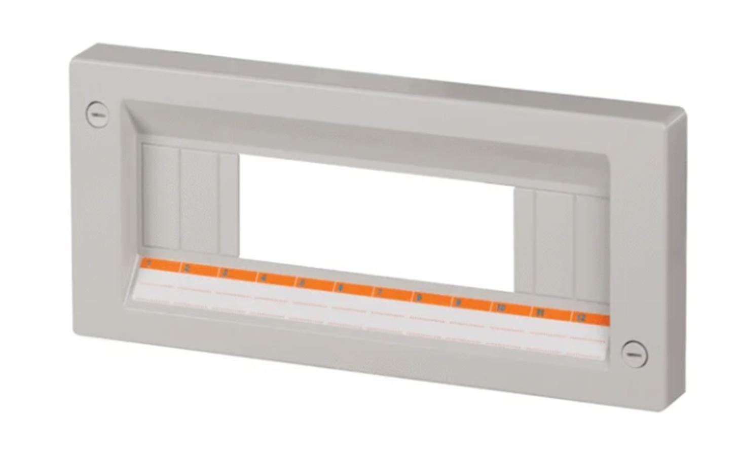 pannello finestrato per quadro elettrico 24 moduli elettrocanali vista frontale pannello finestrato per quadro elettrico 24 moduli elettrocanali vista frontale