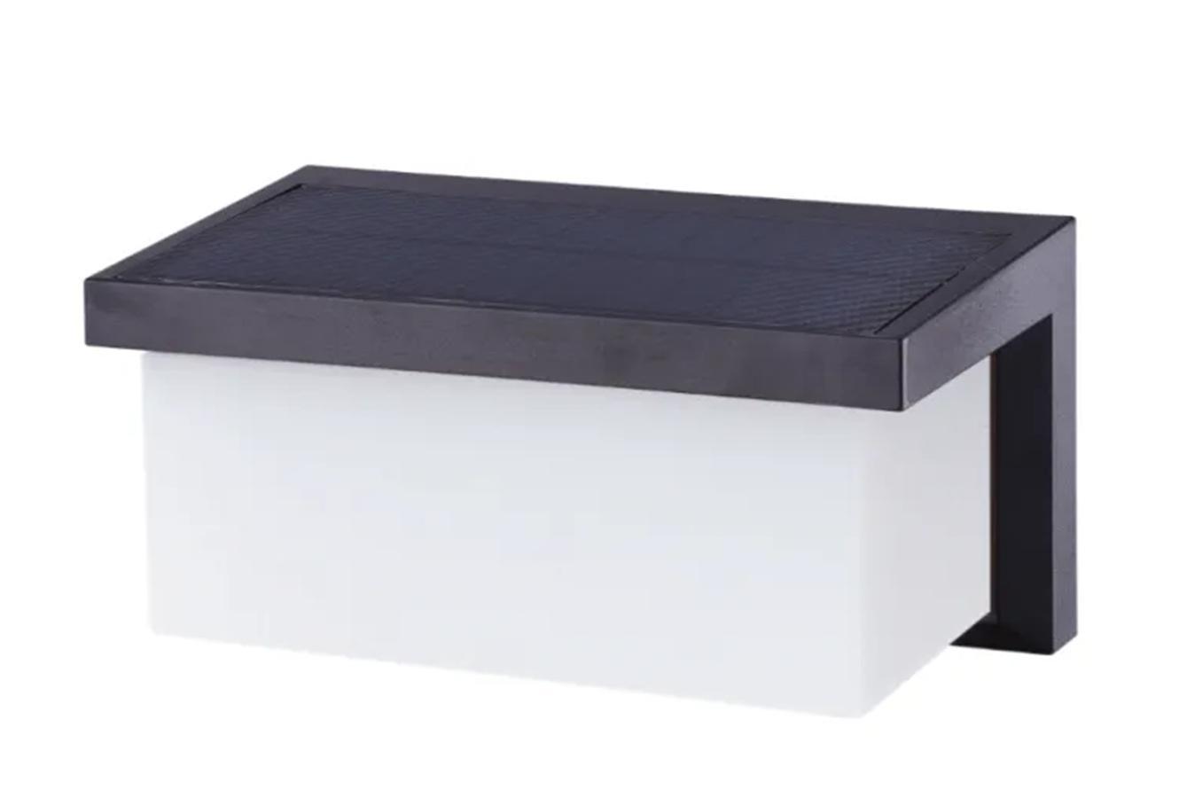 lampo lampo applique led solare rettangolare 4w 600lm luce naturale lampo fsenaprtbn - foto 1