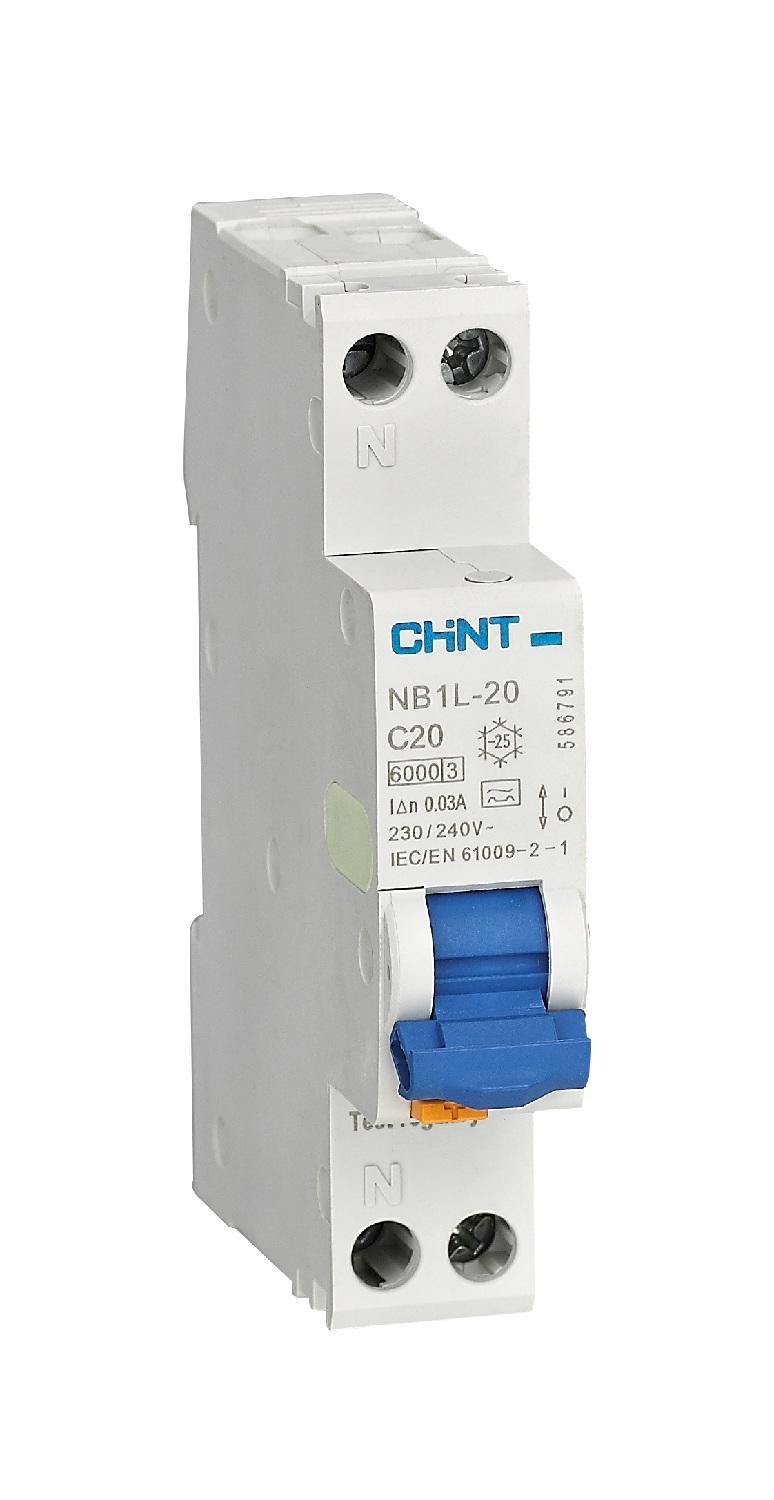 chint chint interruttore magnetotermico differenziale 1p n 20a 30ma chint 586791 protezione quadri elettrici - foto 1