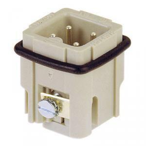 Inserto maschio 3 poli+t  portacontatti per connettori industriali 920.0032611