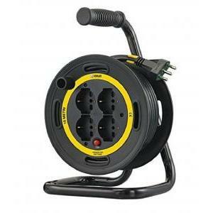 Avvolgicavo Vimar 10 Metri Con 4 Prese - Sicury Standard Italiano, Nero/Giallo - Foto 4